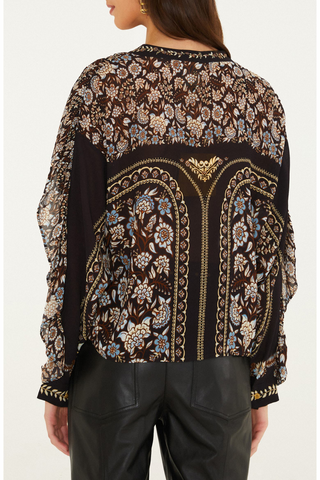 Daniela Black Long Sleeve Top - S
