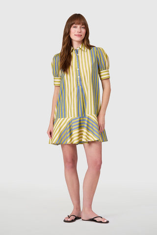 Liv Dress Chartreuse Stripes