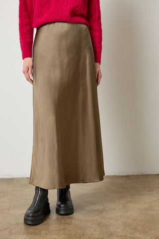 Satin Bais Maxi Skirt