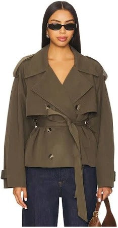 Eleanor Cropped Trench Coat