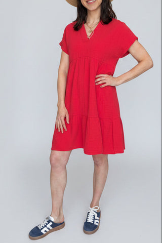 Tiered Vneck  Dress Barn