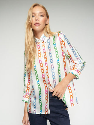 Multicolour Chains Print Shirt