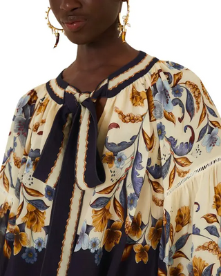 Golden Nature Navy Blue Blouse