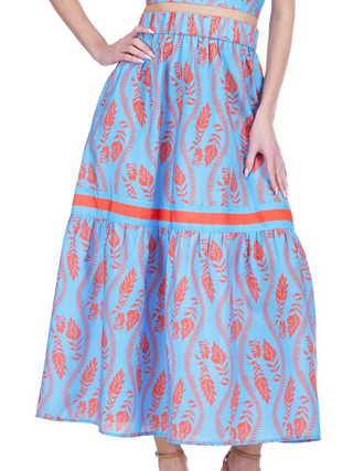 Tiered Skirt Crimson Fern