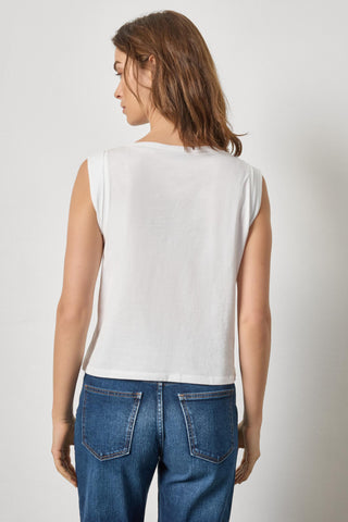 Rolled Edge Sleeveless Boatneck