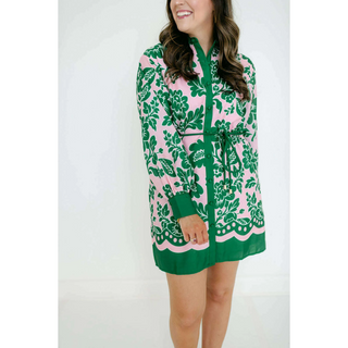 Shirtdress-Jade petals