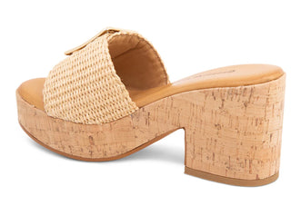 Gani Raffia Chunky Slide