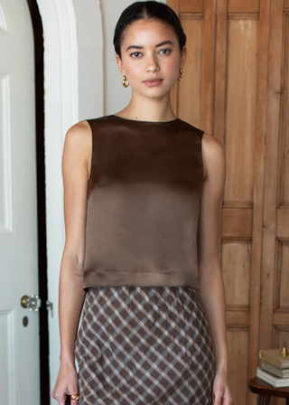 Jeanne Top Cocoa Silk - XS