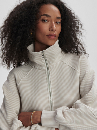 Milano Half Zip sweat 2.8-mirage grey/snow wht