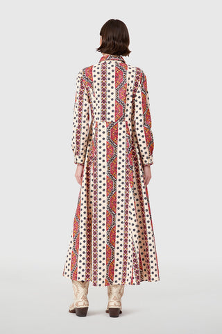 Classic Shirtdress - Crimson Mosaic