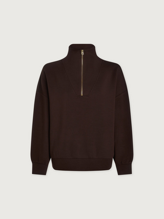 Hawley half zip sweat Coffee Bean