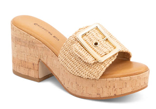 Gani Raffia Chunky Slide