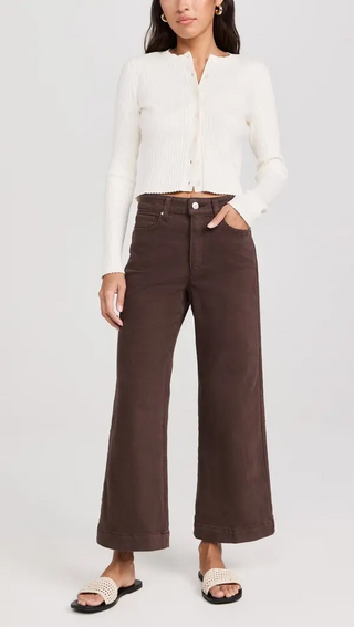 Anessa high rise ankle wide leg-choco