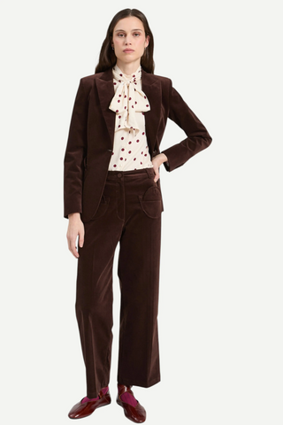 Velvet Crop Pant Brown