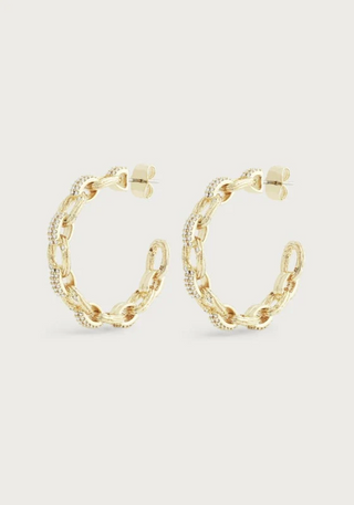 Enchanted Forest Chain Hoops Earrings