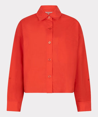 Blouse Cropped Folded Cuff