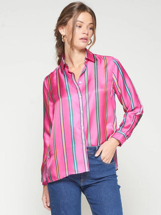 Shirt Raya Rosa Seda Print