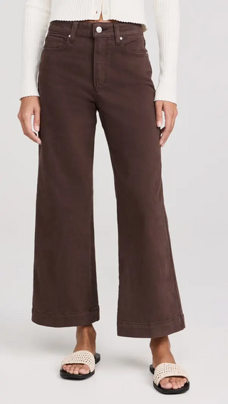 Anessa high rise ankle wide leg-choco