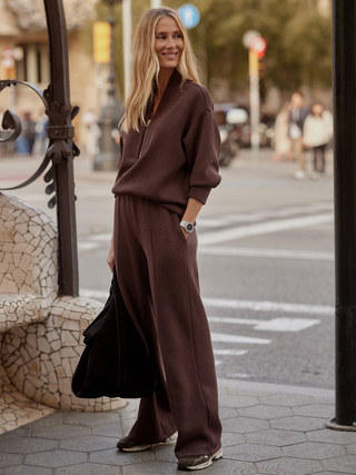 the wide leg pant 30 coffee bean