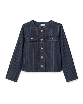 Renatta Jacket Denim Bluebell Stripes
