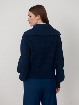 Maura Half Zip Rib Knit