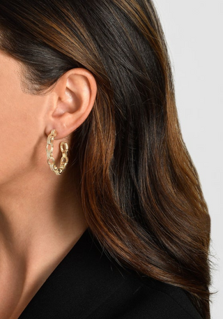 Enchanted Forest Chain Hoops Earrings