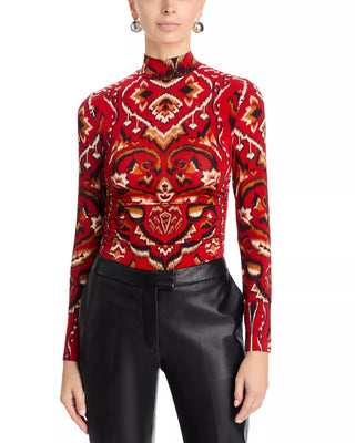 Ainika Pineapple Ikat Cream Jersey Blouse