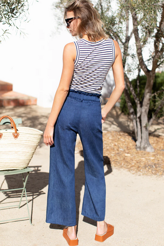 Zip Front Tulip Crop Flare