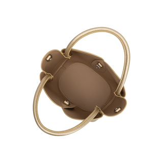 Tulip Gold Recycled Vegan Lthr Top Handle