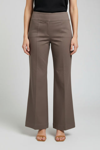 Control stretch wide leg w/faux pocket