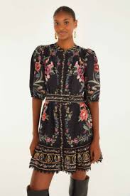 Belle Garden Black Mini Dress