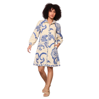 Ava Dress Blue Fresco