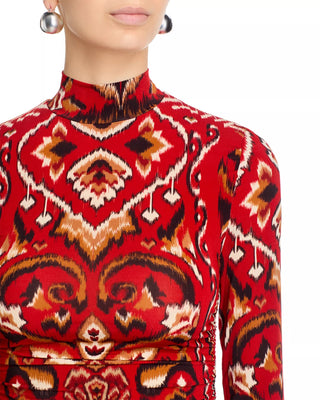 Ainika Pineapple Ikat Cream Jersey Blouse