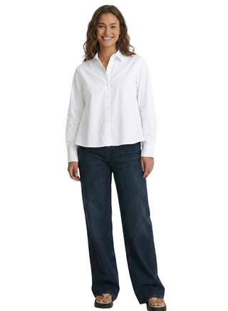 Pleat Back White Blouse