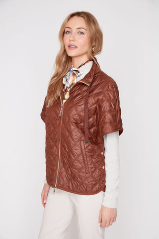 Capelet Style Snap Jacket