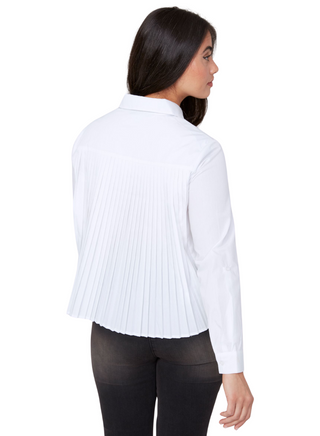 Pleat Back White Blouse