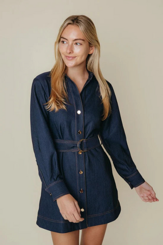 Naomi Dress Dark Denim