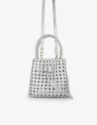 Perrie Bucket Mini Woven Square Hi Shine