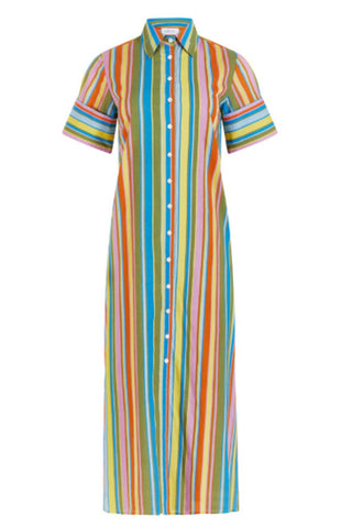 Gibbons Dress - Chartreuse Stripes