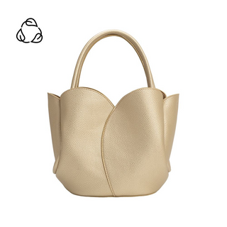 Tulip Gold Recycled Vegan Lthr Top Handle
