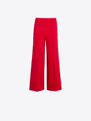 Wide Leg Red Trousers