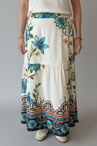 Ada Skirt Ivory Bloom